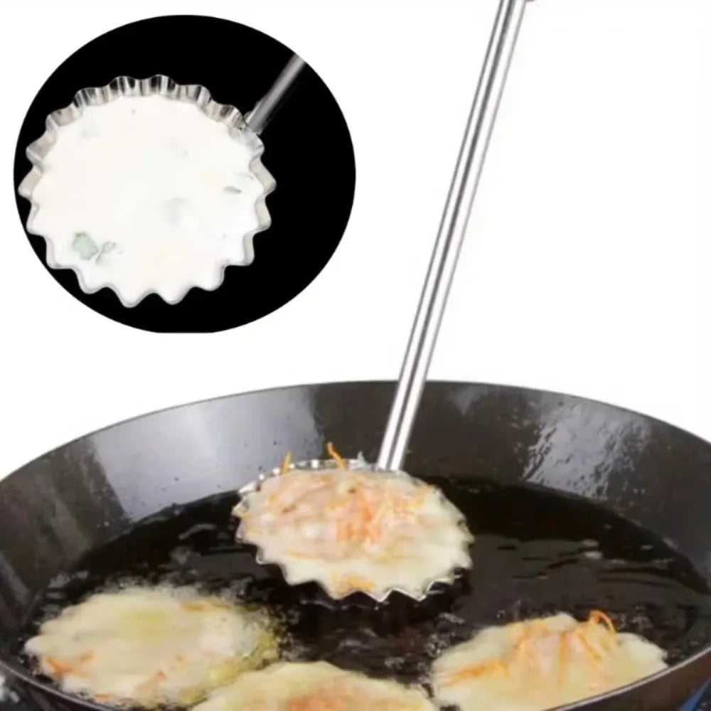 Stainless Steel Frying Mold Spoon for Potato Cakes & Fried Food Frying Mold Tool Nixie