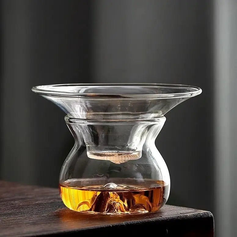 Nixie Transparent Glass Tea Filter Set – 2 Piece Large Diameter Glass Tea Filter Nixie Clear