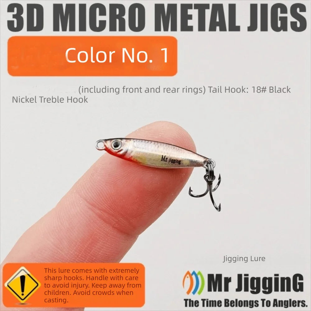 Micro Metal Jig Spoon Lure 1.5g 3g 5g – 3D Cast Fishing Bait