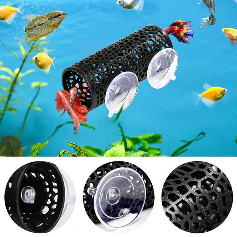 Betta Fish Hideaway Tunnel – Aquarium Hideout for Fish & Shrimp