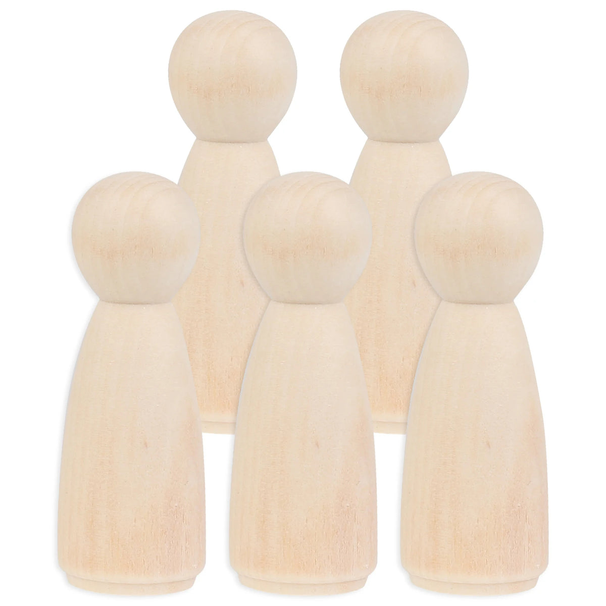 Wooden Peg Dolls Unpainted Unfinished DIY Figures 5/10/20 Pcs