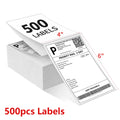 4x6" Thermal Shipping Labels 100x150mm – 500 Sheets Fanfold Thermal Shipping Labels Nixie 500 sheets Label