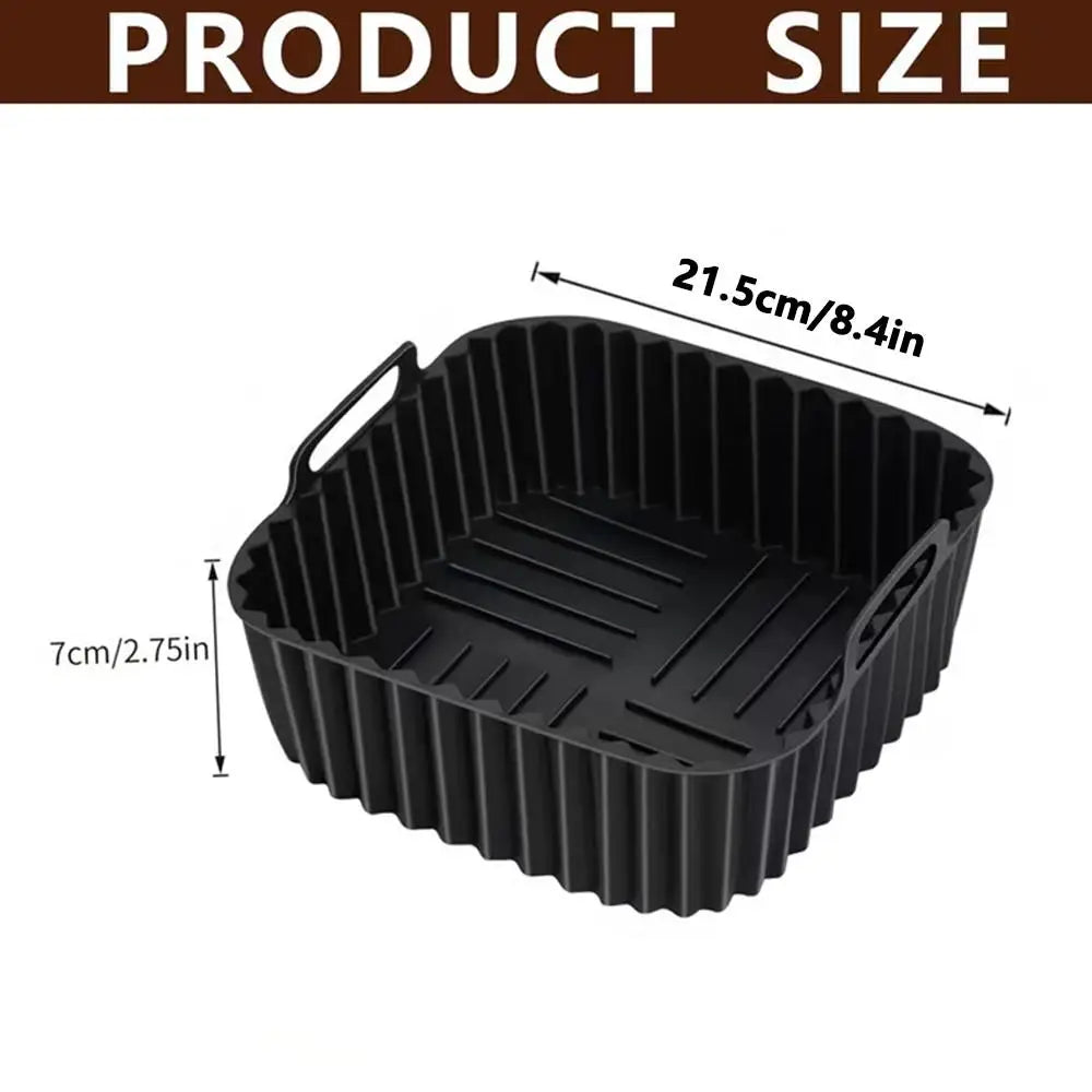 Reusable Silicone Air Fryer Liner – Square, 4–7 Qt | Nixie Silicone Air Fryer Liner Nixie