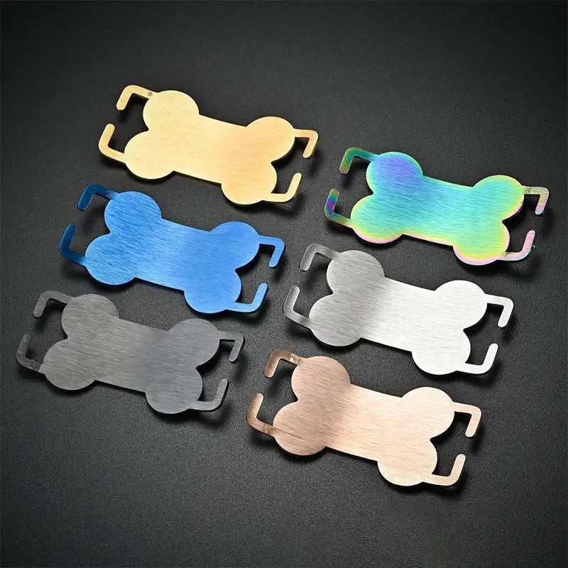 Bone-Shaped Slide-On Stainless Steel Pet ID Tag – Dog & Cat Pet ID Tag Nixie