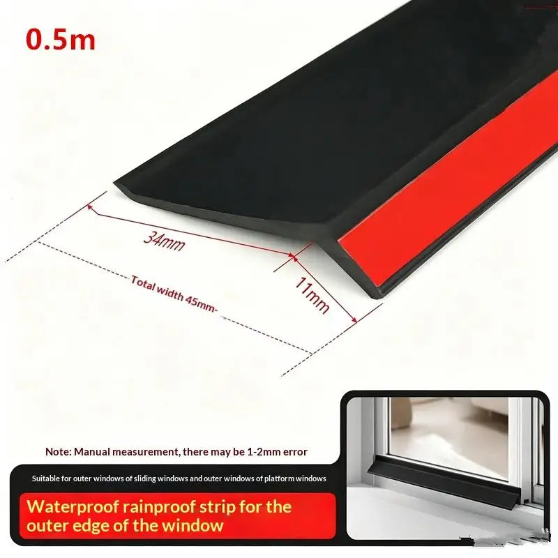 Window Rain Weatherstrip Sealing Strip 0.5M 1M 2M | TPE