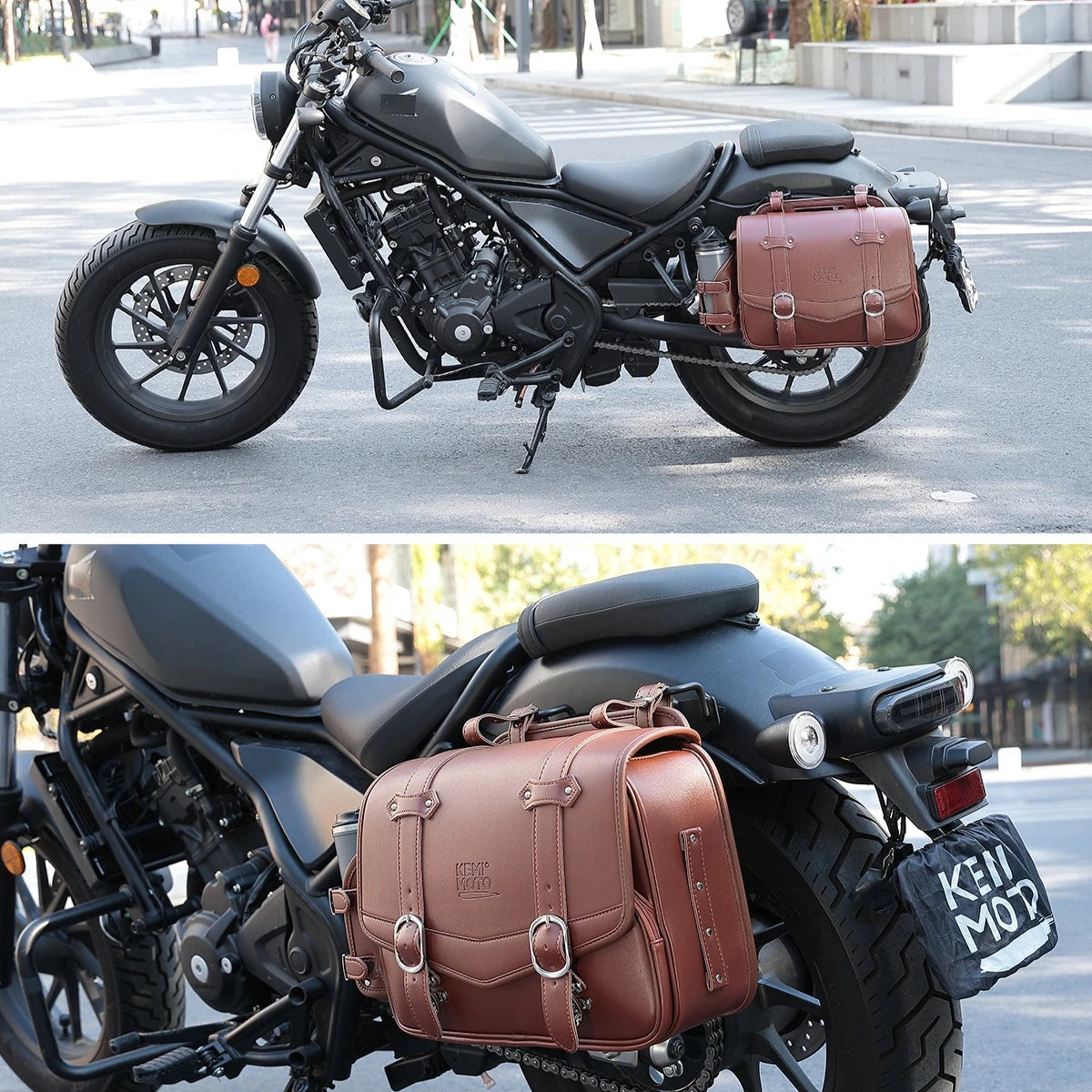 15L PU Leather Motorcycle Saddlebag | Universal Side Bag Motorcycle Saddlebag Nixie