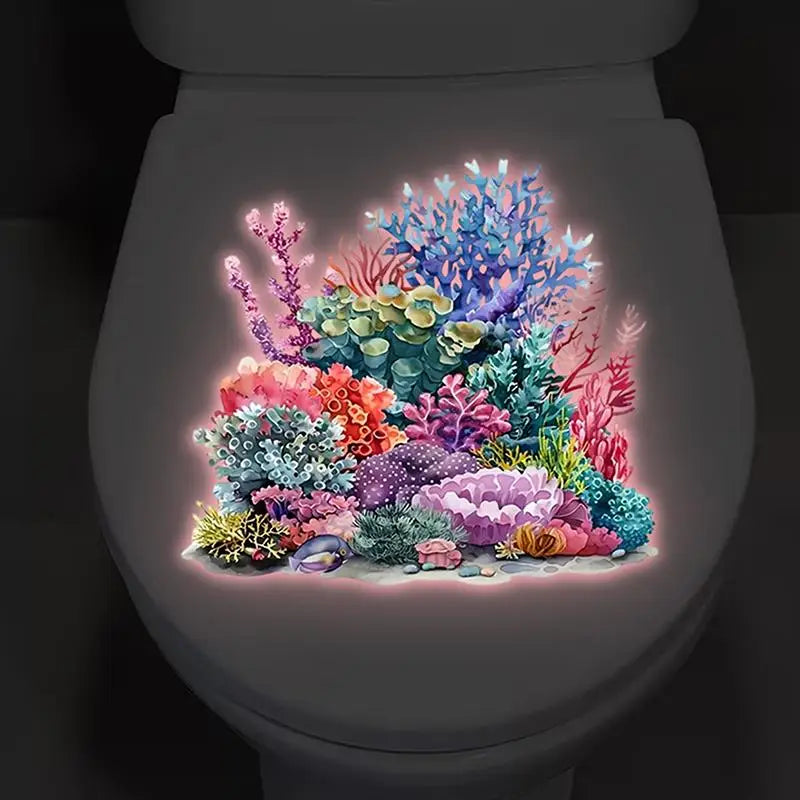 Glow-in-the-Dark Coral Reef Sticker – Luminous Wall Decal Luminous Wall Sticker Nixie