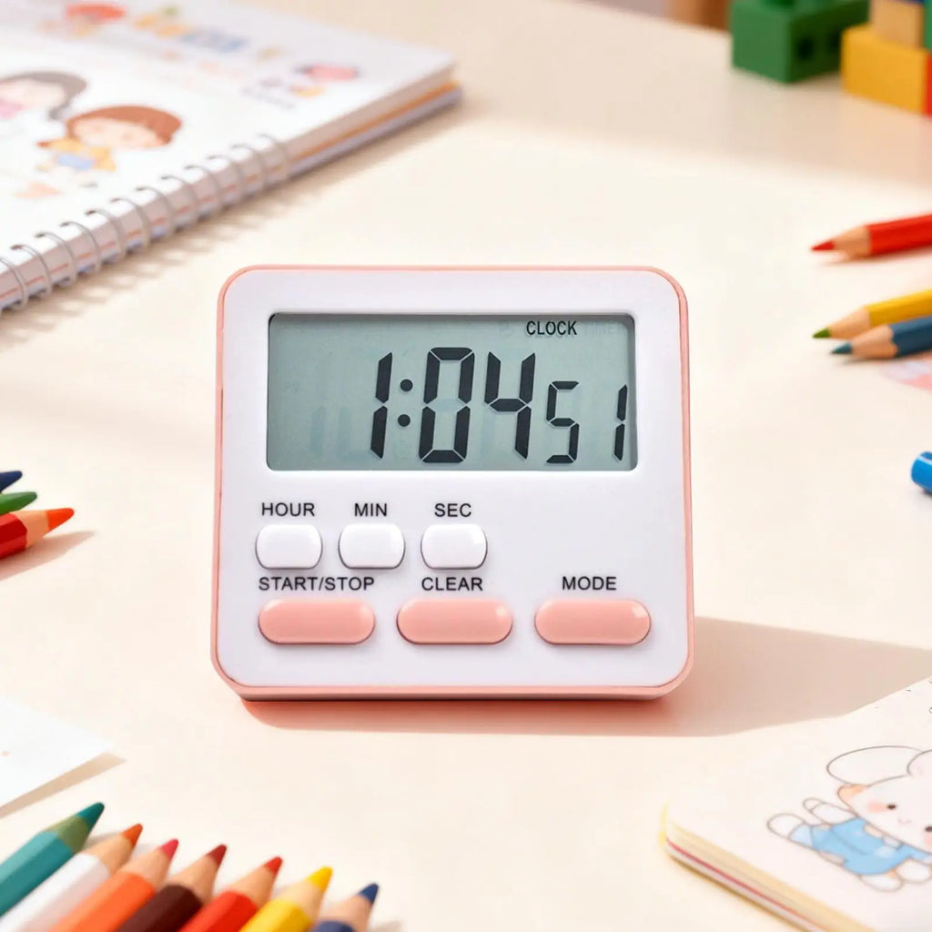 Digital Kitchen Timer Large Display 24-Hour Countdown Alarm