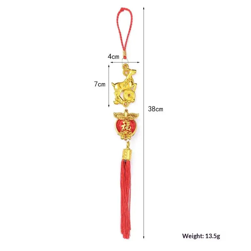 2027 Year of the Goat Chinese New Year Hanging Ornament Red Tassel Holiday Hanging Ornament Nixie