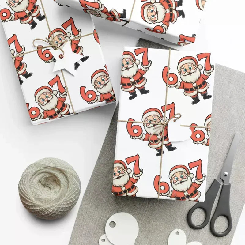 Kids' Christmas Wrapping Paper – Fun Santa Print Gift Wrap Christmas Wrapping Paper Nixie