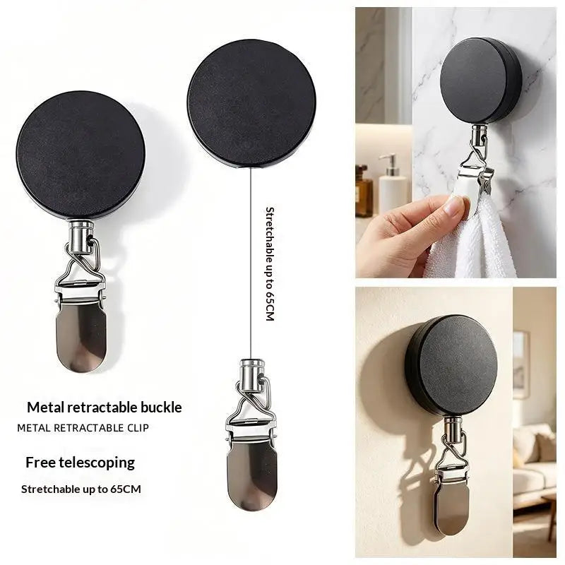 Retractable Wall Towel Rack – No-Drill Self-Adhesive Holder Wall Towel Rack Nixie