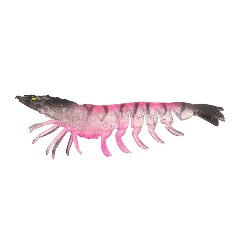 9.5cm Soft Shrimp Fishing Lure – Hookless Multi-Joint Prawn Bait