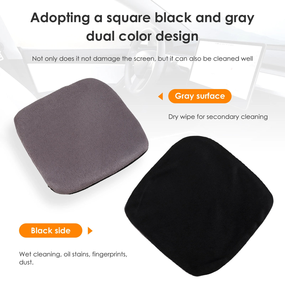 2Pcs Microfiber Car Screen Cleaner Cloth – Reusable Wipes Screen Cleaning Cloth Nixie