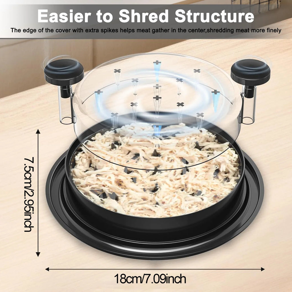 Chicken Shredder with Transparent Cover & Non-Slip Blade Meat Shredder Tool Nixie