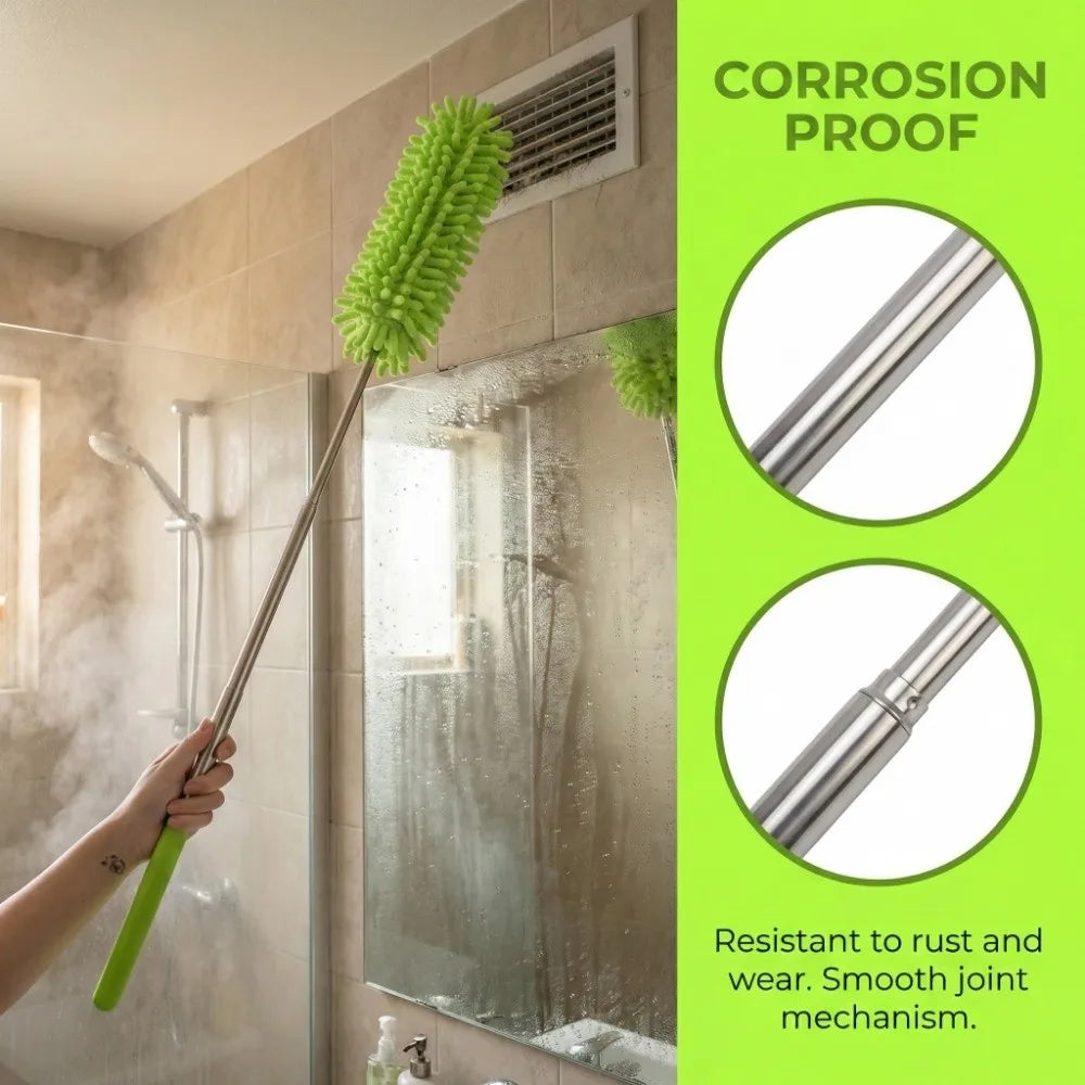 Retractable Telescopic Duster – Washable Fiber Cleaning Brush