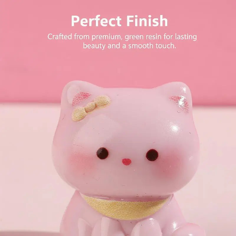 6pcs Miniature Cat Figurines Resin Micro Landscape Ornaments Miniature Figurine Set Nixie