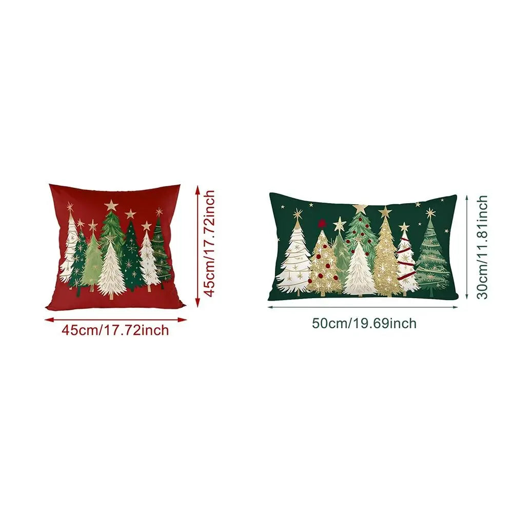 Christmas Tree Pillow Cover – Festive Xmas Cushion Cover