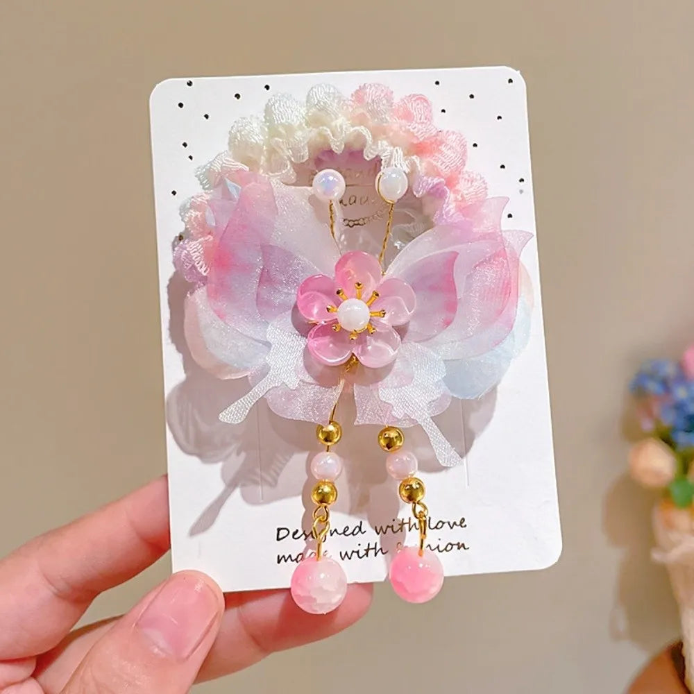 Chinese Style Flower Hair Tie Elastic Bun Rope Girls' Hair Accessory Girls Hair Tie Nixie Style A