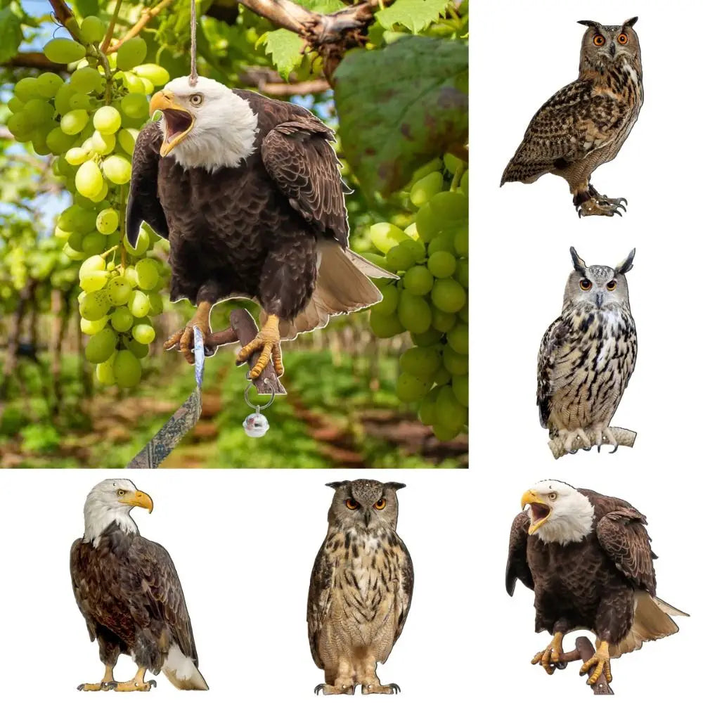 Owl Scarecrow Bird Repeller Wind Chime with Bells – Waterproof