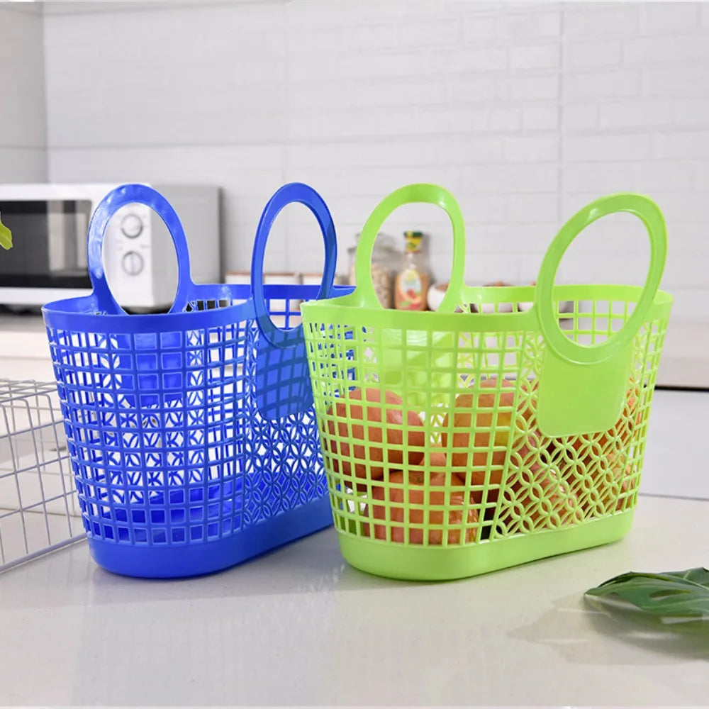 Plastic Hollow Storage Basket – Bathroom & Toy Organizer Storage Basket Nixie