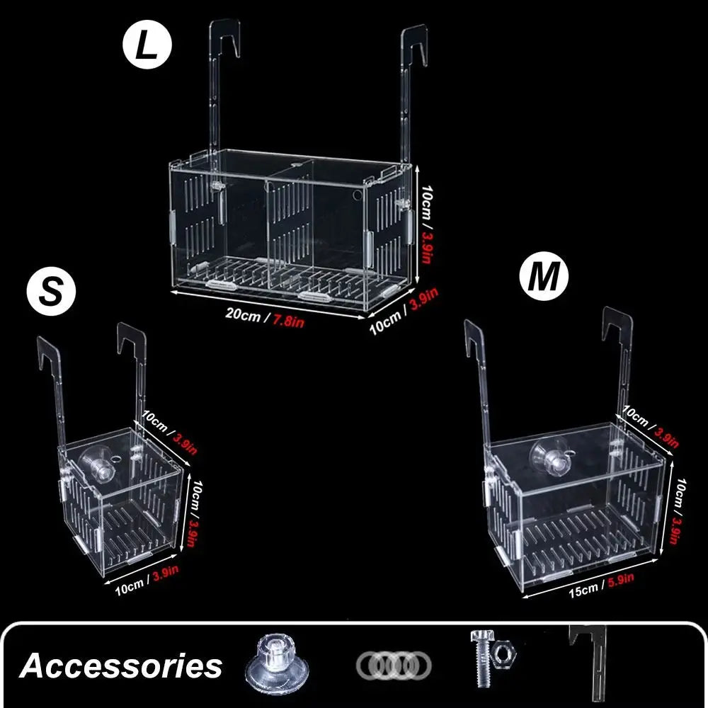 Acrylic Aquarium Breeding Box – Fish Fry Isolation Hatchery