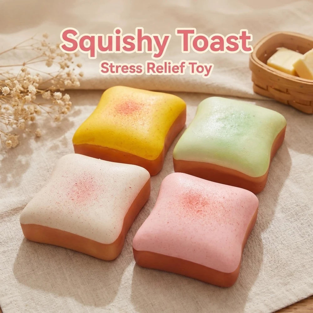 Butter Toast Bread Squishy Toy – Slow-Rise Sensory Fidget Squishy Fidget Toy Nixie