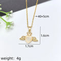 Angel Heart Pendant Necklace | Gold Stainless Steel Chain Pendant Necklace Nixie XL1479-3