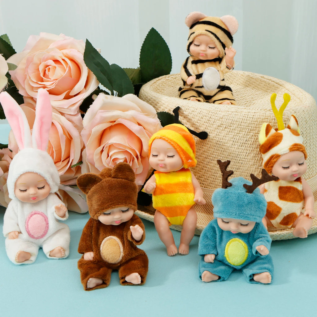 Mini Reborn Baby Dolls 6–12 Pack with Clothes | Kids Gift Mini Reborn Dolls Nixie