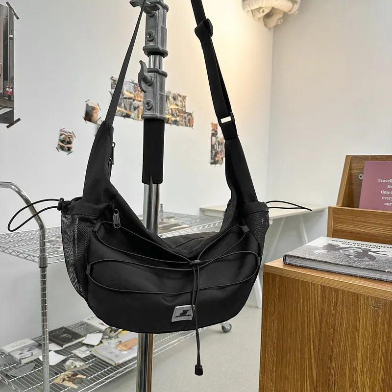 Color-Block Crossbody Bag – Large Capacity Shoulder & Gym Bag Crossbody Shoulder Bag Nixie Black