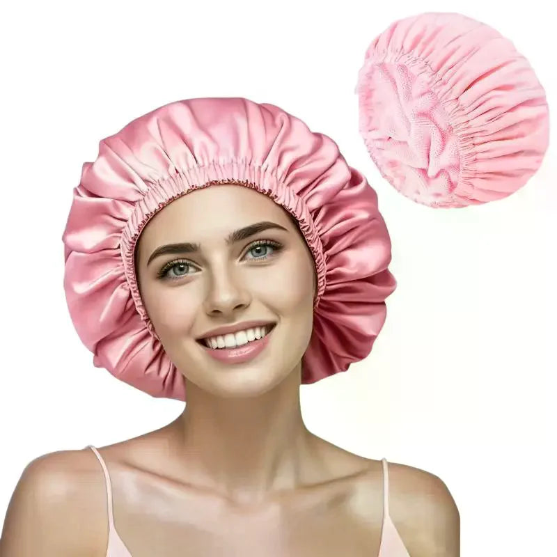 3-in-1 Waterproof Shower Cap – Absorbent Dry Hair Bath Cap Shower Cap Nixie