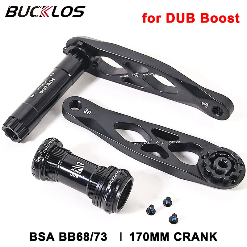 BUCKLOS 170mm MTB Crankset BSA BB68/73mm DUB Bottom Bracket MTB Crankset Nixie