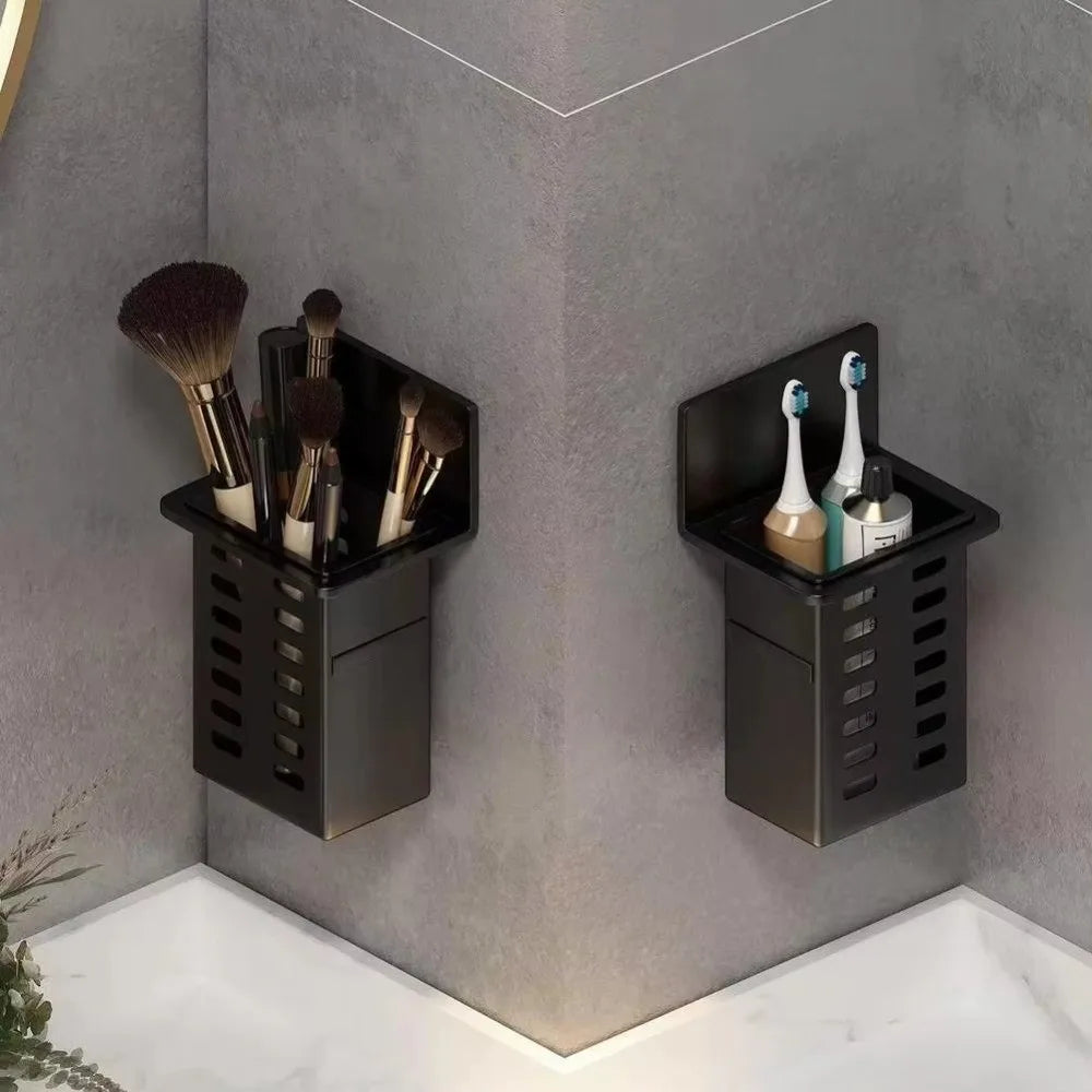 Wall Mounted Toothbrush Holder – No-Drill Self-Adhesive Rack