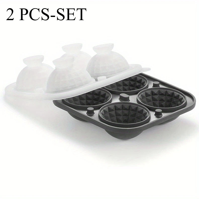 Large Silicone Sphere Ice Mold – Crystal Ball Whiskey Gift Silicone Ice Mold Nixie 2PCS-SET