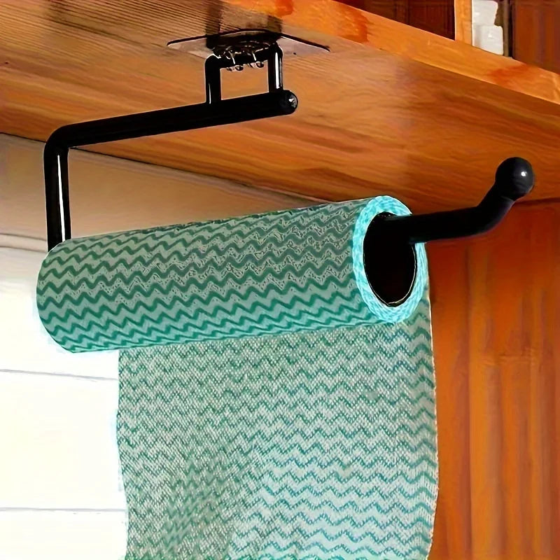 Cabinet Paper Towel & Toilet Roll Holder – Plastic Rack Paper Roll Holder Nixie