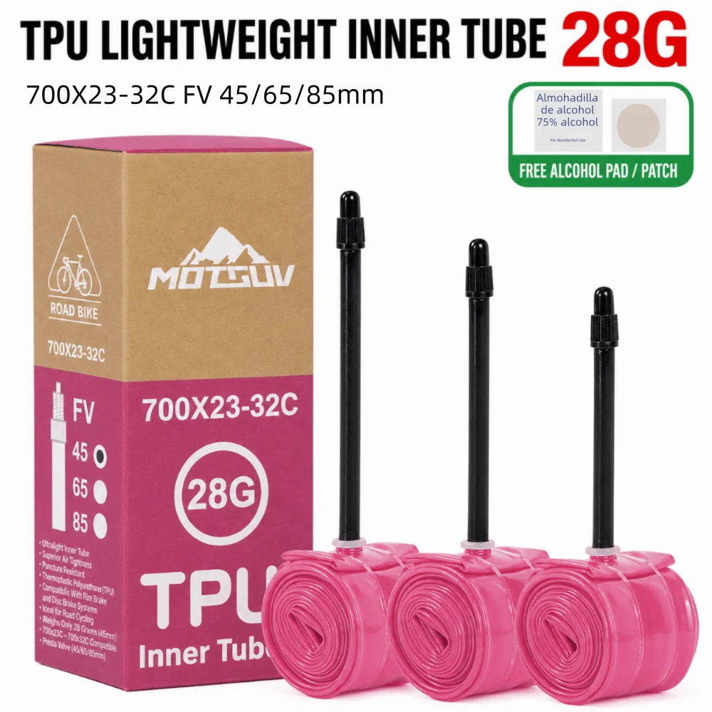 700x23-32C Lightweight 28g TPU Road Bike Inner Tube Presta Bike Inner Tube Nixie