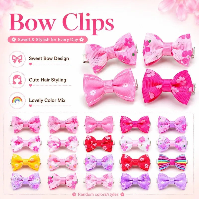 218pcs Flower Hair Accessories Set – Girls Hair Bands & Clips Girls Hair Accessories Nixie