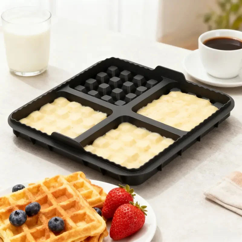 Square Waffle Mold Non-Stick Baking Pan for Air Fryer Waffle Baking Mold Nixie