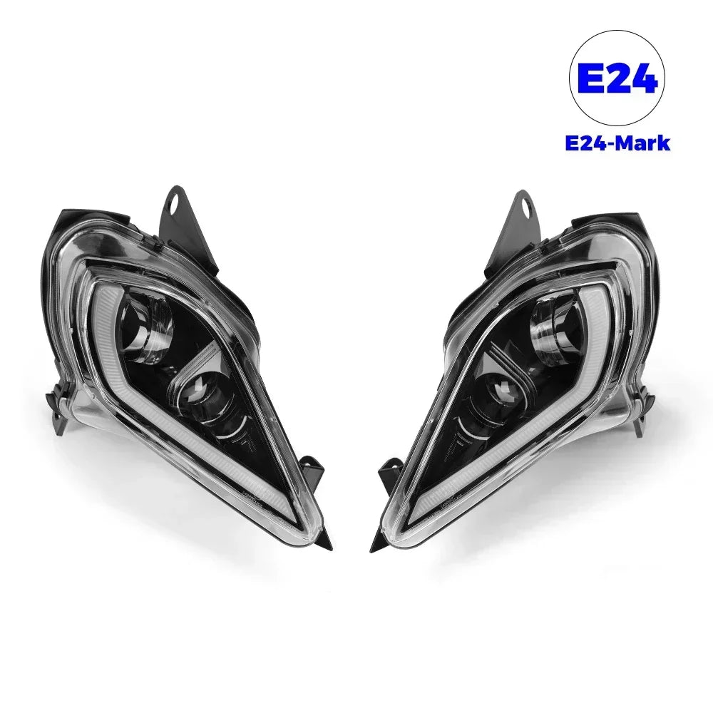 LED Headlight Pair for Yamaha Raptor 700 YFZ450 Wolverine ATV ATV LED Headlight Nixie E24 light(No cover)