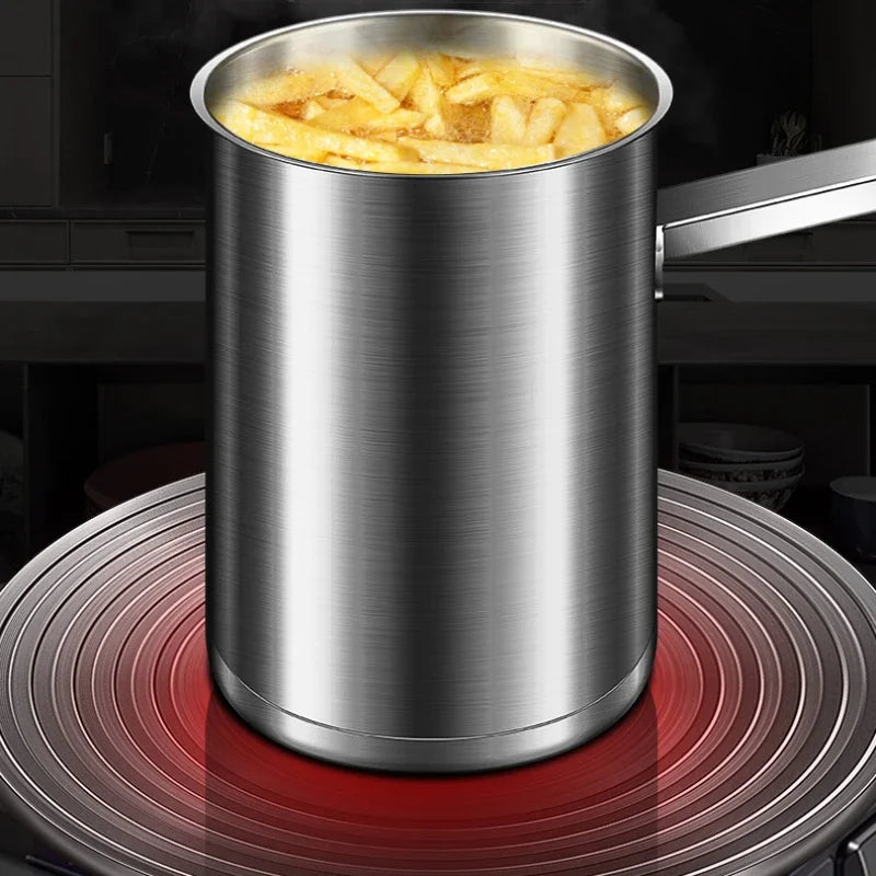 304 Stainless Steel Deep Fryer with Oil Filter – 1-2L Deep Fry Pan Nixie