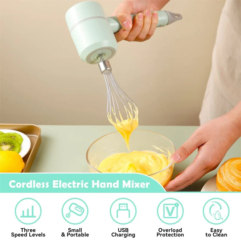 Electric Hand Mixer Set – Egg Beater, Frother & Blender Kit Electric Hand Mixer Nixie