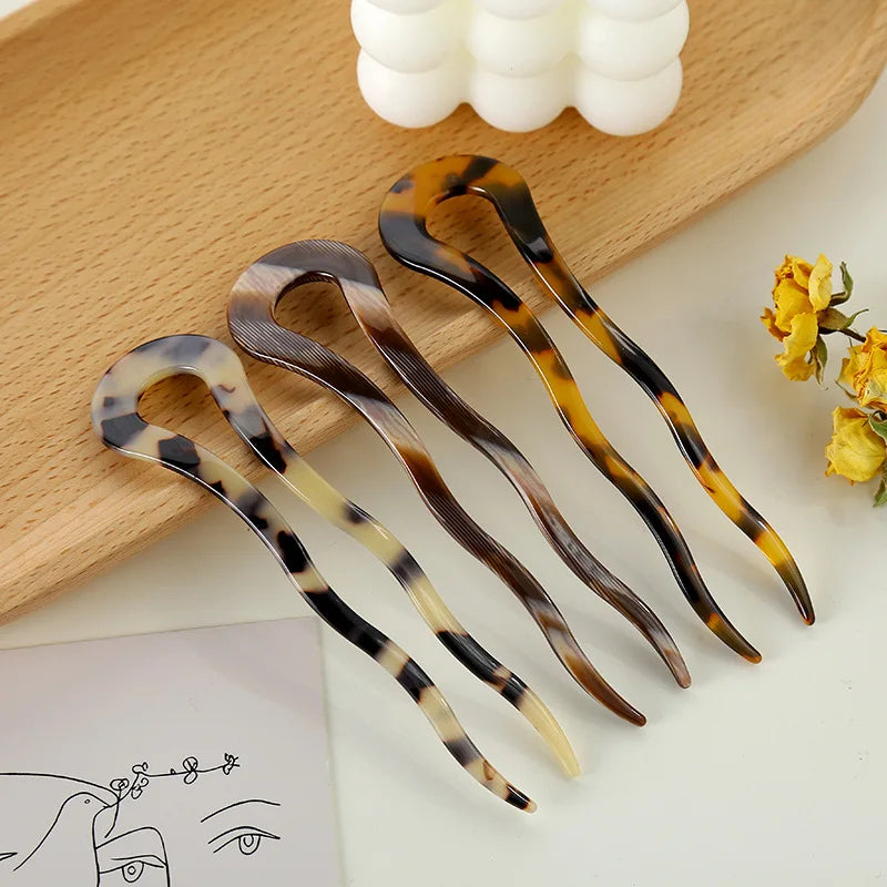 Retro Cellulose Acetate Hairpin – Vintage Tortoise Hair Clip Hair Clip Nixie