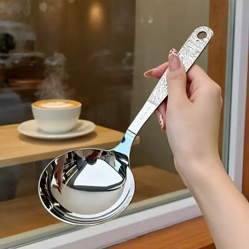 Stainless Steel Long Handle Cracked Spoon – Ice Cream & Tea Serving Spoon Nixie