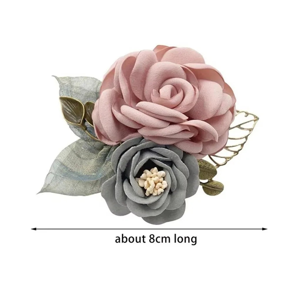 Handmade Rose Fabric Flower Brooch & Corsage for Women Flower Brooch Nixie