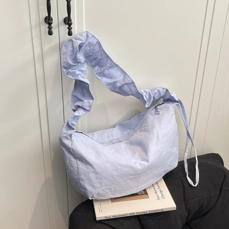 Korean Pleated Waterproof Crossbody Dumpling Bag – Women Crossbody Handbag Nixie