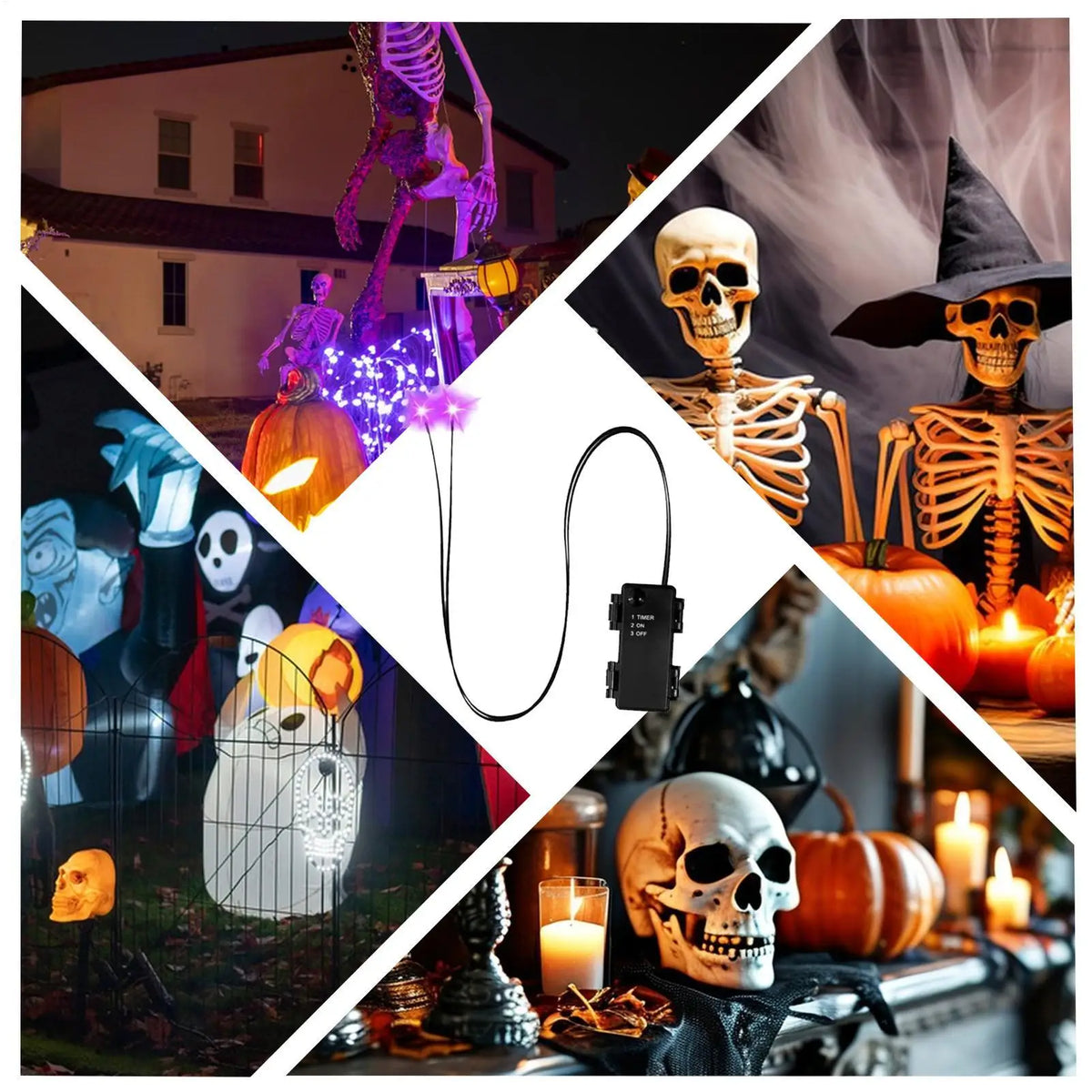 Halloween Glowing Eye LED Lights for Pumpkins with Timer