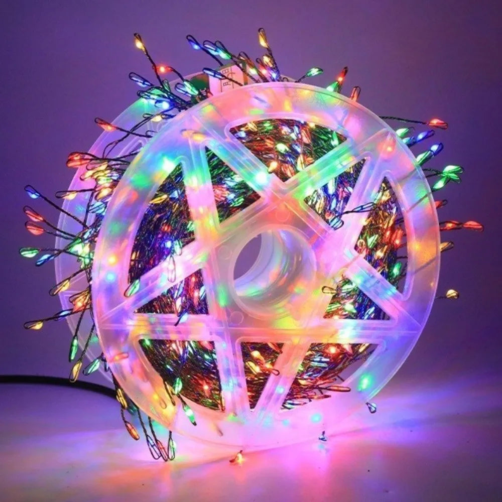 100 LED Cluster String Lights 3M Green Copper Wire USB Remote LED String Lights Nixie RGB