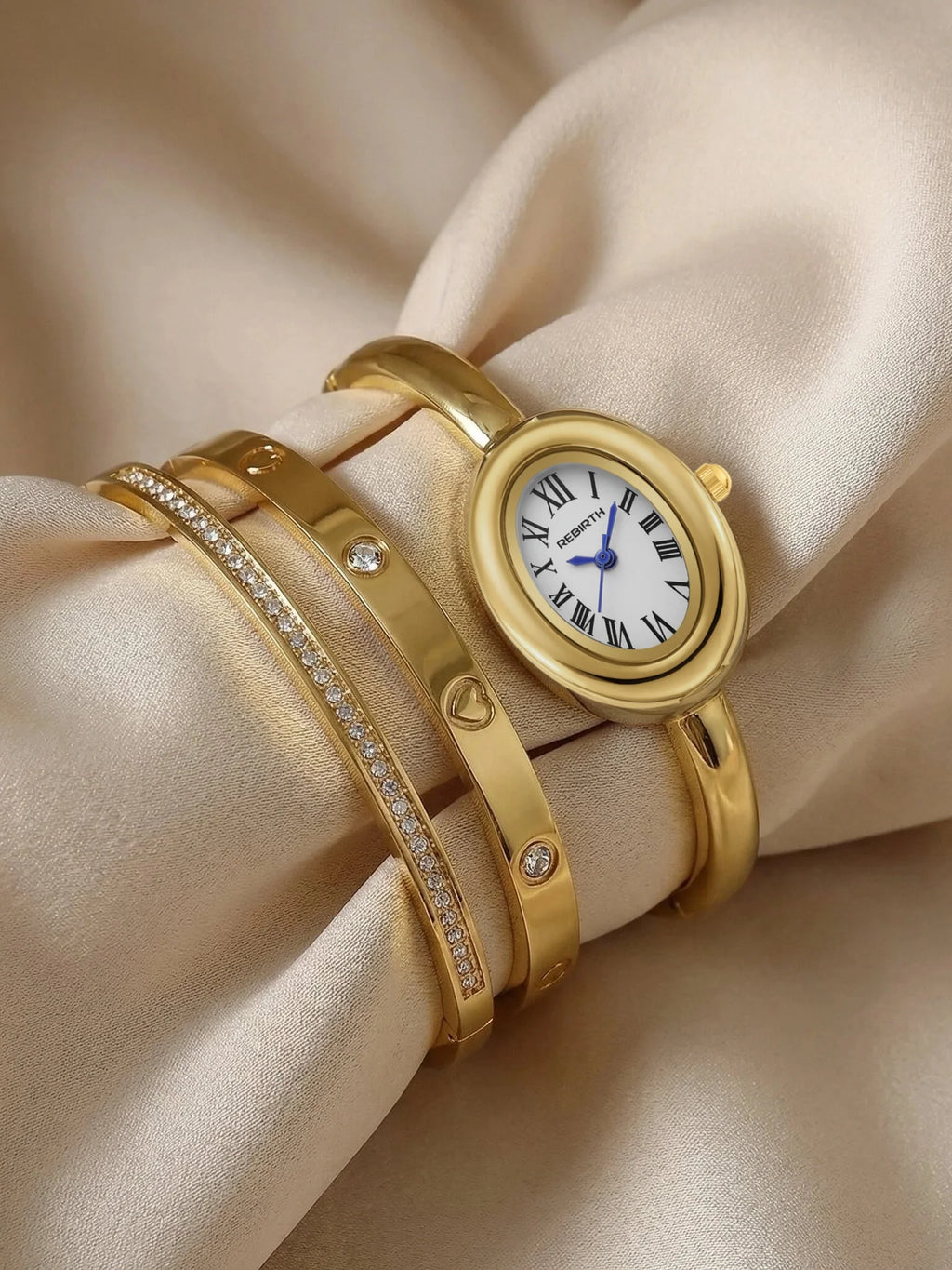REBIRTH 3-Piece Watch & Jewelry Set – Casual Fashion Watch Jewelry Set Nixie