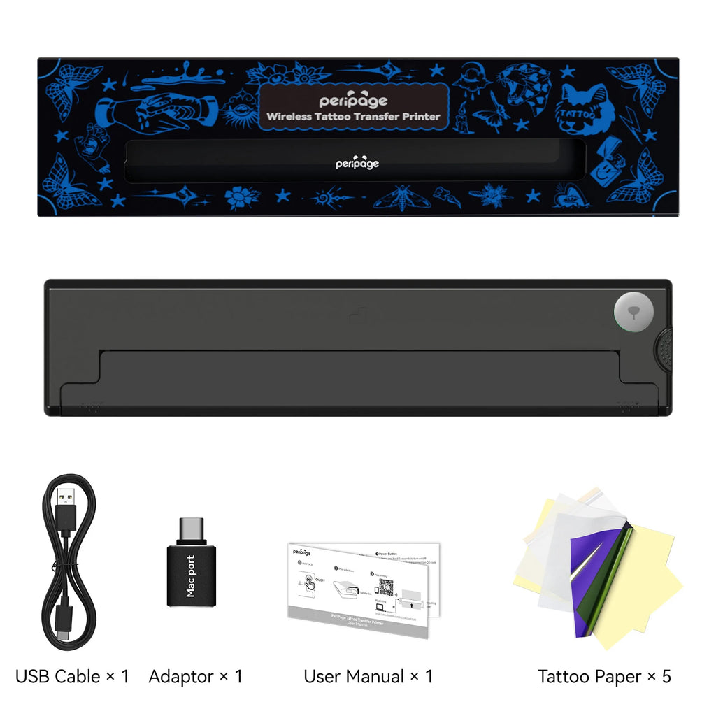 A4 Portable Thermal Tattoo Stencil Printer – Inkless Rechargeable