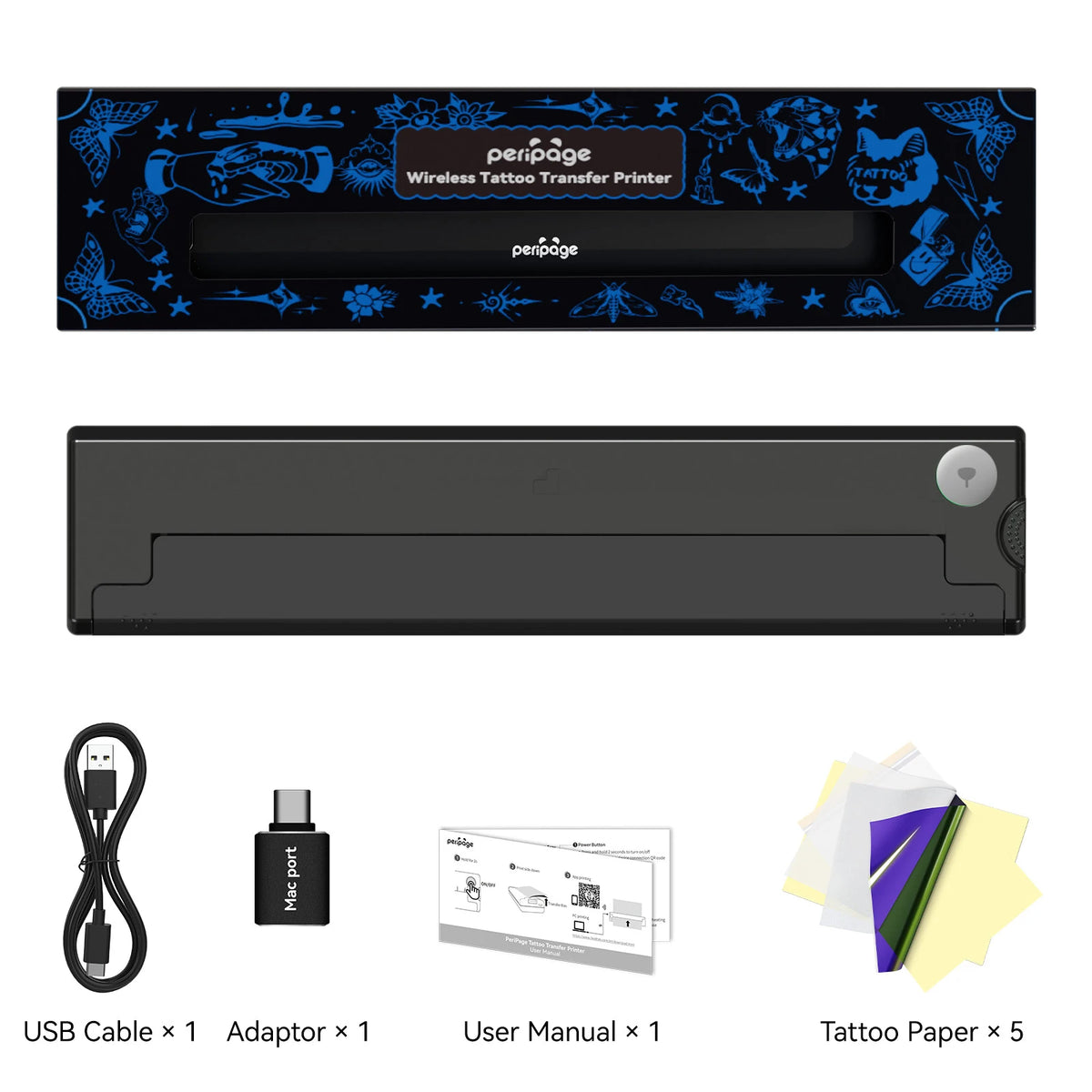 A4 Portable Thermal Tattoo Stencil Printer – Inkless Rechargeable
