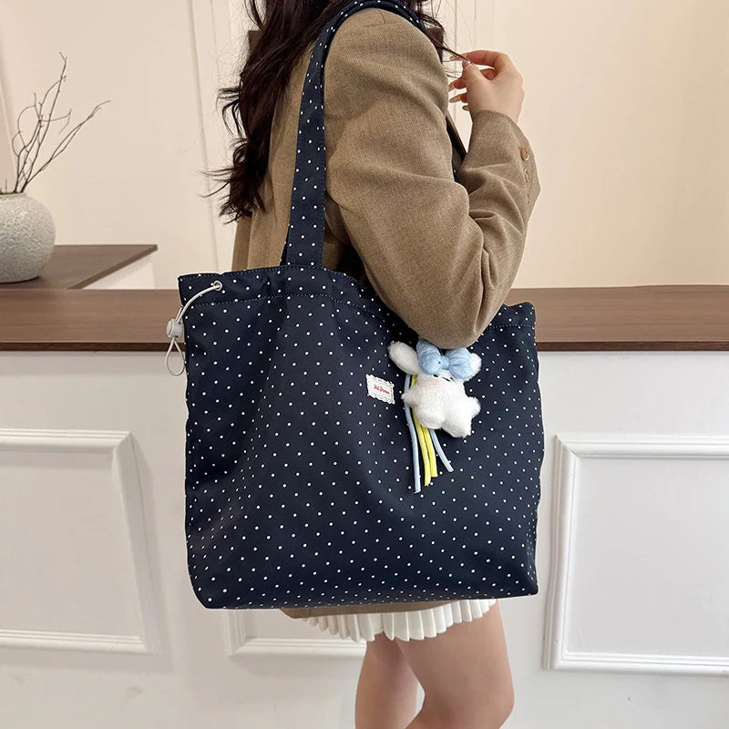 Polka Dot Korean Crossbody Tote Bag – Large Capacity Women's Bag Women's Crossbody Tote Nixie
